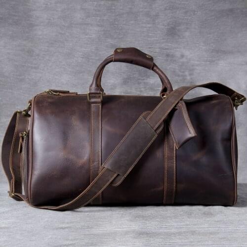 Genuine Leather Men Bag Casual Business Man Shoulder Crossbody Bags Cowhide Large Capacity Top Layer Leather Travel Message Bag