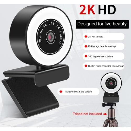 Webcam 2K web camera with microphone Web USB Camera Full HD 1080P Cam webcam for PC computer Live Video Calling Work