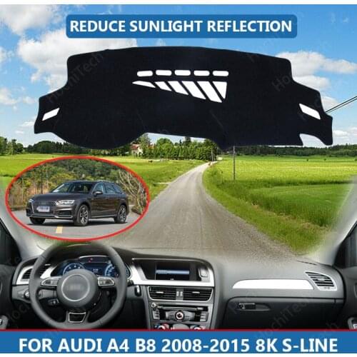 Car Inner Dashboard Cover Capet Cape for Audi A4 B8 2008-2015 8K S-line Dashmat Sunshade Pad Cover Dash Mat