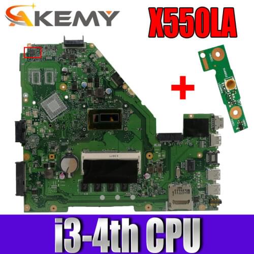 X550LA Motherboard I3-4010U CPU 4GB RAM LVDS For Asus A550L X550LD R510L X550LC X550L X550 laptop Motherboard X550LA Mainboard