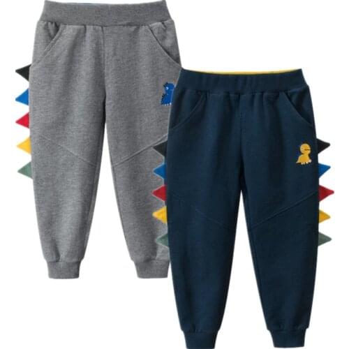 2-9 Years Solid New Summer Dinosaur Cotton Pants For Boys Girls Casual Sport Pants boy girl Enfant Garcon Kids Children Trousers