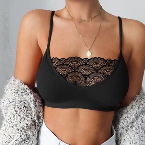Fashion Lingerie Women Sports Bralette Underwear Hollow Mesh Bras Lace Stitching Breathable Hole Bra Vest Debardeur Femmes