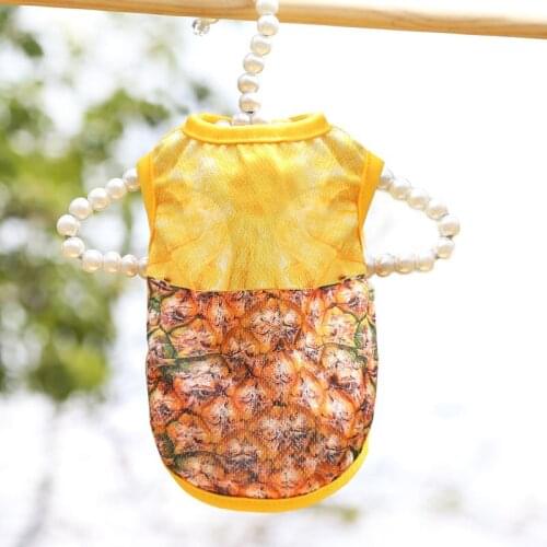 Dog Fruit Printed Vest Pet Cotton T Shirt Dogs Cat Summer and Spring Clothes Puppy girl Clothing for Small Medium and Large Dogs