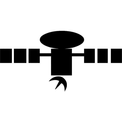 16.5cm*8.3cm Space Satellite Fashion Car Styling Vinyl Car Sticker Black/Silver S3-5519