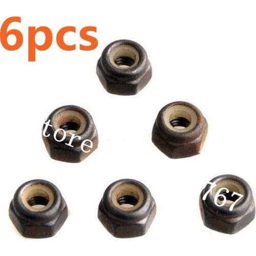 6pcs 02102 85793 Nylon Nut M3 3mm Thread - Behemoth For 1/10 HSP HiSpeed Parts RC Car Buggy Truck