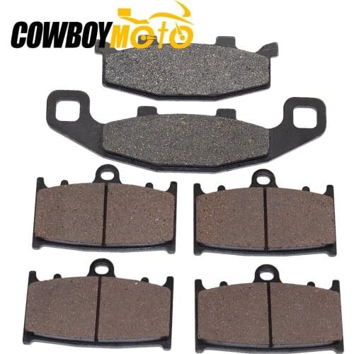 6pcs/set Motorcycle Accessories Front & Rear Brake Pads For KAWASAKI ZZR 400 1990 1991 1992 90 91 92