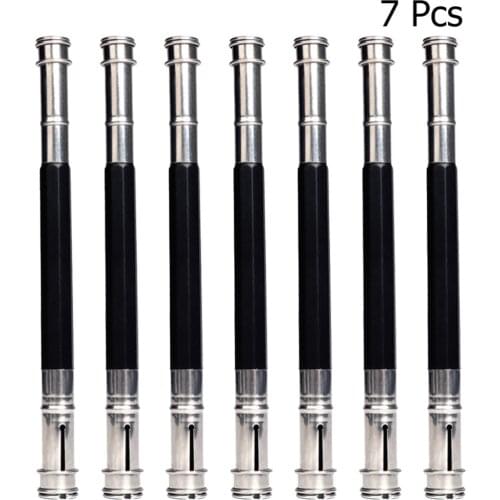 7PCS Metal Pencil Extender Sturdy Pencil Holder Lengthener Portable Pencil Extension Rod Artistic Drawing Supplies for Artists