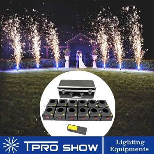 8/12 Fireworks Pyrotechnics Mini Fountain Wedding Party Machine Cold Fire System Wireless Remote Control Stage Ligting Equipment