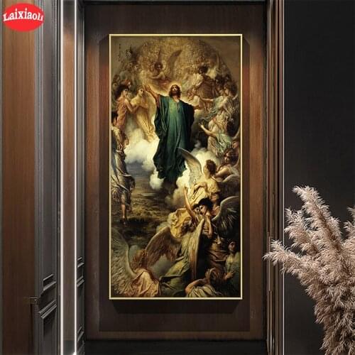 Diamond Mosaic Hot selling home art, ascension of Jesus round drill Cross Stitch Diamond Embroidery Rhinestone Art Painting