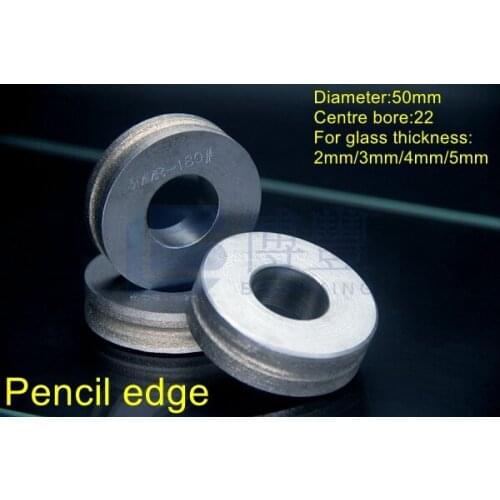 Pencil edge diamond wheels 50*22*PE2/PE3/PE4/PE5 grit 180/240# for glass grinding edge