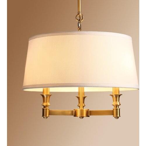 America Kitchen Lights Hanging Pendant Lights Modern Light FixturLiving Room Dining Room Bedroom Lamp Led Copper Pendant Lamp