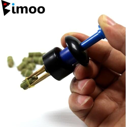 Bimoo 1 Piece Fishing Copper Bloodworm Clip Fishing Bait Pellet Loader Carp Fishing Bait Bander Tool Accessories