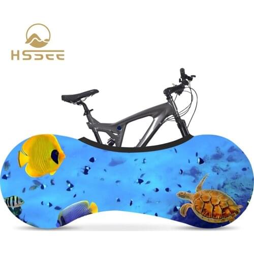 HSSEE Ocean series bicycle cover milk silk high elasticity non-fading indoor 700C 26"-28" bicycle dust cover Bicycle Accessories