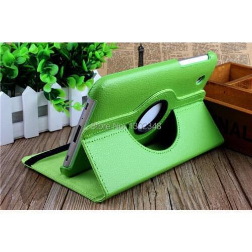 Rotary 360 Degree Rotating Litchi Flip Stand Leather Skin Case Funda Cover For Samsung Galaxy Tab 2 7.0 P3100 P3110 + Film + Pen