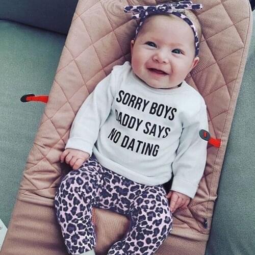 Kids Clothes Children Letter Pullover+Leopard Printed Trousers Baby 2pcs Outfits Long-sleeved Pink Girl Suits Teenage Clothing