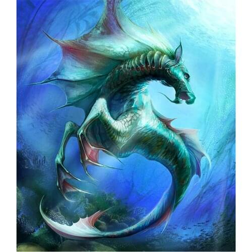 DIY 5D diamond painting Cartoon seahorse diamond embroidered mosaic cross-stitch full square rhinestone crafts home Decor