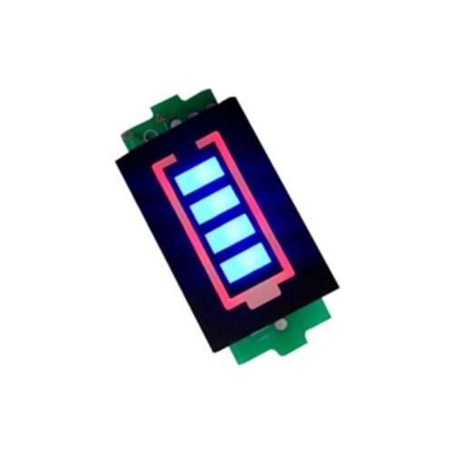 Single Lithium Battery Capacity Indicator Module 4.2V Blue Display Power Tester