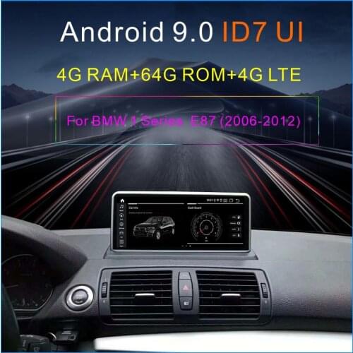 IPS 4G+64G Android 9.0 player 4G LTE for BMW E87 E81 E82 E88 2005-2012 Car GPS player GPS Navi Screen WIFI Google Carplay Idrive