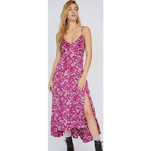 Jastie Double Dare Print Midi Slip Dress Sexy V-neck Open Strappy Back Women Party Dresses Flowy Hem Casual Female Vestidos 2021