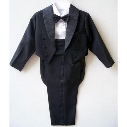 2018 Big Boys suits for wedding Kids Prom Suits Black/White party Suits for Boys Tuxedo Children Clothing Set Boy Formal Costume