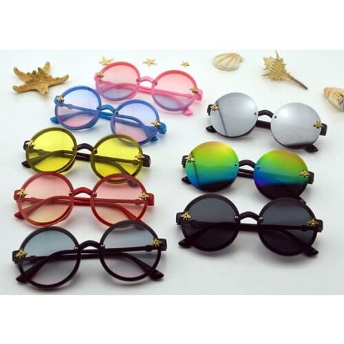 Round Sunglasses Kids Child Little Bees Sun Glasses Children Goggle New Shades Boys Eyewear Girls Designer Anti-UV Eyeglasses