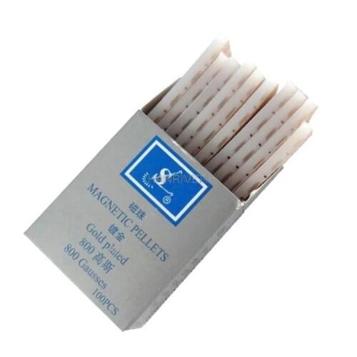 100Pcs 800 Gauss Magnetische Therapie Patch Magnetische Pellets Magneten Kralen Oor Bean Acupunctuur Relax Massage Goed Effect
