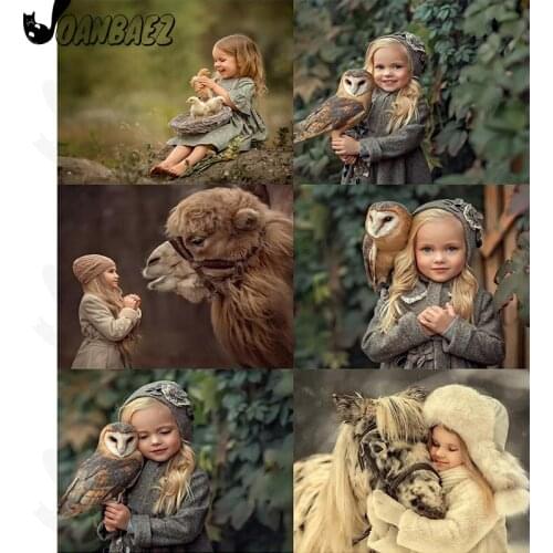Cute Girl Diamond Painting Camel Chicken Horse Flower 5D Diy Art Cross Stitch Diamond Mosaic Room Home Decoration Gift
