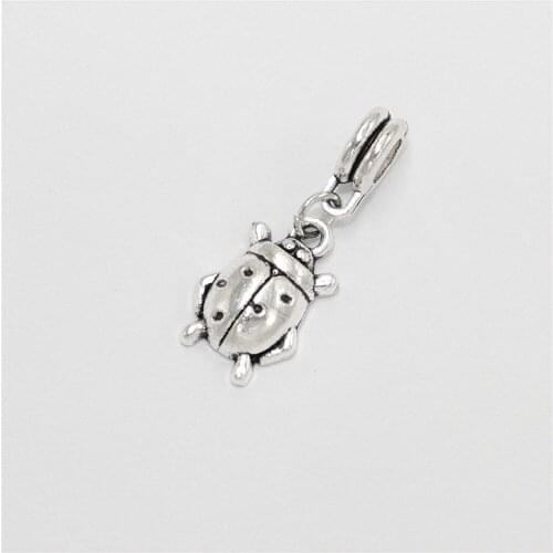 Wholesale Bulk Beads 12pcs Ladybug Charms Pendants Suitable for Womens Necklace Bracelets Jewelry Making