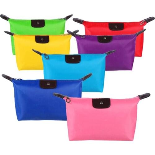 Wholesale Candy Color Cosmetic Storage Box Ring Necklace Jewelry Organizer Bag Waterproof Digital Wash Carry Travel Pouch 7Pcs