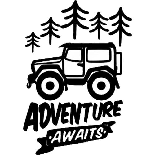 Adventure awaits Words Travel Pine Auto Car Sticker Decal Vinyl Bumper Decor Stickers Car Window Murals Forest adventure L681