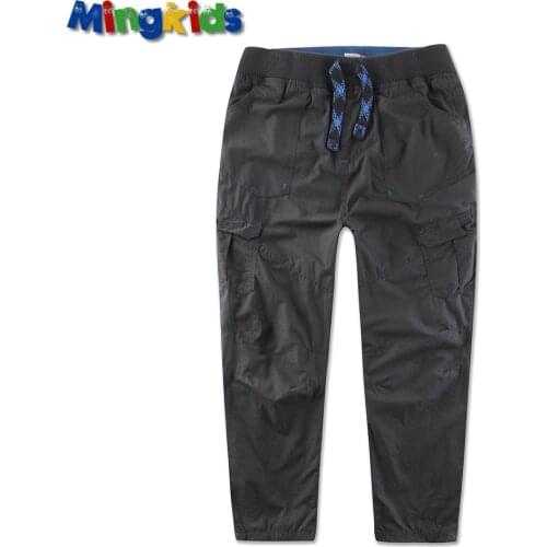 New Arrival spring 2021 European brand cotton cargo pants boys everyday casual comfy stylish outwear