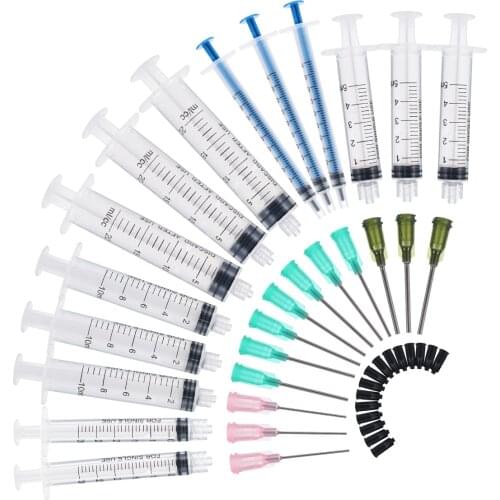 15 Pack New 20ml 10ml 5ml 3ml 1ml Syringes Blunt Tip Syringe Glue Syringe For Oil Or Glue Applicator
