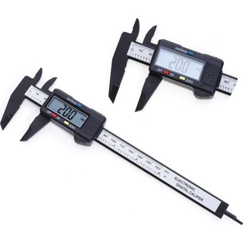 150mm 6inch LCD Digital Ruler Electronic Carbon Fiber Vernier Calipers Gauge Micrometer Measuring Tool Instrument Hand Tools