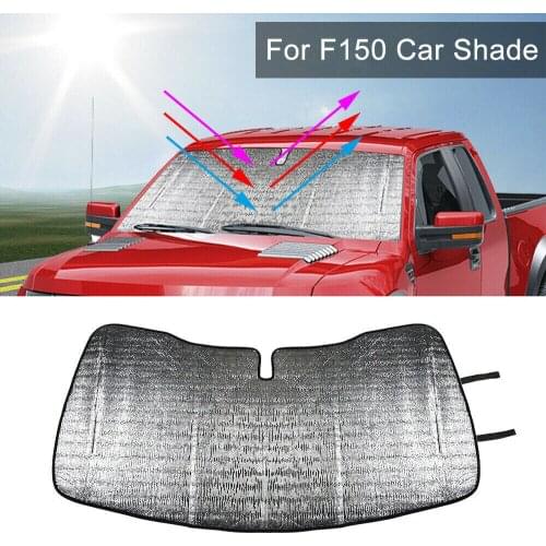 Folding Windshield Sun Visor Shade UV Reflector Keeps Vehicle Cool For Ford F150