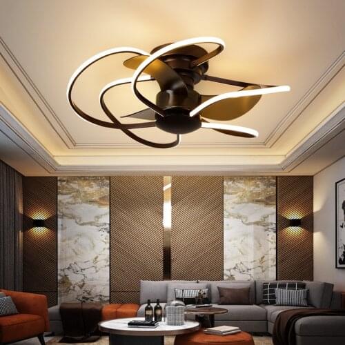 Modern celing fan with led light Pendant lights cieling fans lamp corridor chandeliers Bedroom living room home silent blades