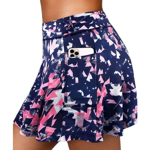 Sports leggings Womens Running Shorts Women 2 In 1 Tennis Skirts Run yoga Inner Shorts Elastic Sports Golf Pockets Skorts