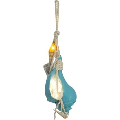 Mediterranean Resin Simulation Conch Pendant Marine Led Snail Gifts Home Wall Decoration