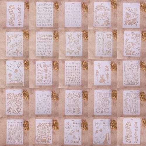 1 Pc Different Patterns Airbrush Painting Stencil DIY Home Decor Scrapbooking Album Craft Art #233653