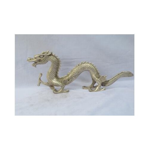 Preeminent 13.4 Inch hand carved Tibet silver dragon sculpture,Antique Animal statue crafts Tibetan Silver Bronze decoration