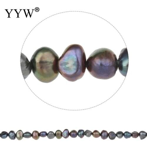 High Quality 5-6mm Natural Freshwater Pearl Beads dark purple Baroque Pearl Loose Beads For DIY Necklace Bracelat Jewelry Making