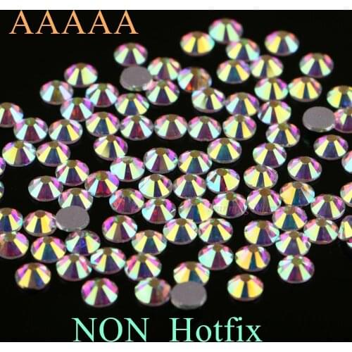 Top Qaulity! NON Hotfix Rhinestone Nail Art Rhinestones All Colors All Sizes AAAAA Glass Flatback Non Hot Fix Strass Glue On