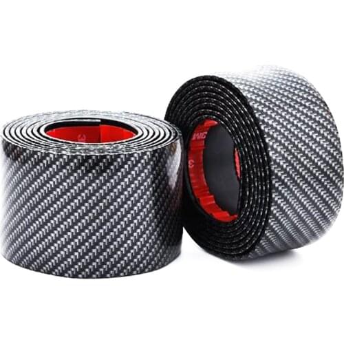 1M Car Styling Mouldings Carbon Fiber Bumper Protect Strips Door Sill Protection Adhesive Strips Car Protecter Accessories Trim