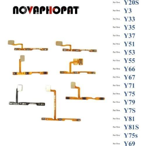 For Vivo Y20S Y3 Y33 Y35 Y37 Y50 Y51 Y53 Y55 Y66 Y67 Y69 Y71 Y75 Y79 Y75s Power On Off Volume Up Down Buttons Flex Cable 10pcs