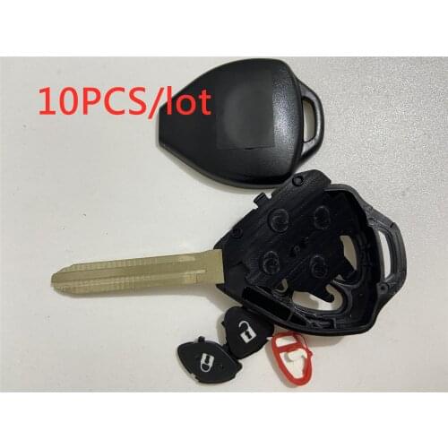 10pcs/lot Key Shell For Toyota Corolla Camry2/3/4 Button Remote Car Key Case TOY43 Blade