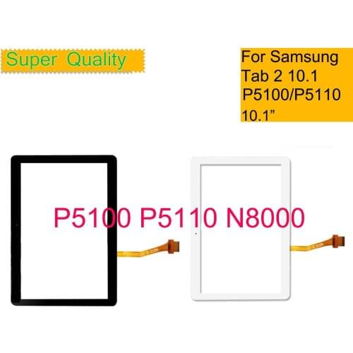 10Pcs/Lot For Samsung Galaxy Tab 2 10.1 GT-P5100 P5100 P5110 N8000 Touch Screen Digitizer Panel Sensor Tablet Glass