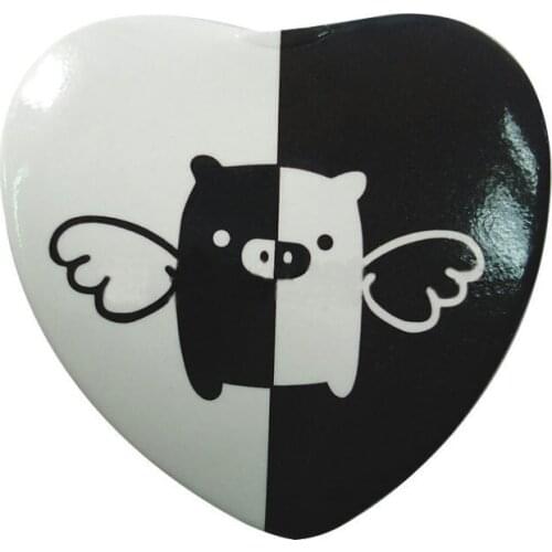 1000 Sets Professional Heart-shaped Badge Maker Blank Pin Parts Heart form button badge material 50*52mm