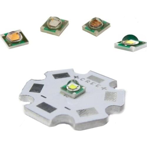 20pcs Cree LED XPE XP-E R3 3W White Red Green Blue Pink Yellow UV IR850nm 3535 LED Chip with 20mm 16mm PCB For Flashlight