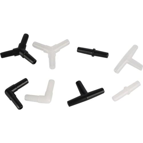 Plastic Aquarium Air Pump Line Tubing Joints Tee/Straight/Elbow/Y Shaped Air Tubing Connectors Pipe Fittings 20Pcs