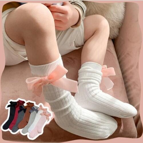 2021 New Spring Autumn Warm Baby Knee High Socks Baby Girls Infants Toddlers Soft Cotton Baby Socks Childrens Long Socks