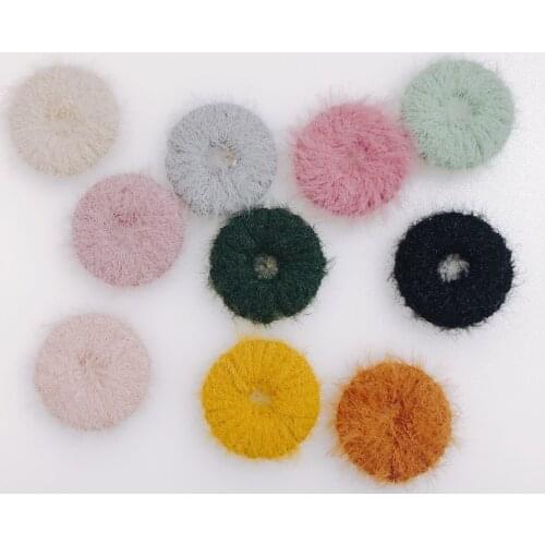 6 pieces / lot Autumn and winter round hollow plush earrings earrings earrings jewelry material accessories Other